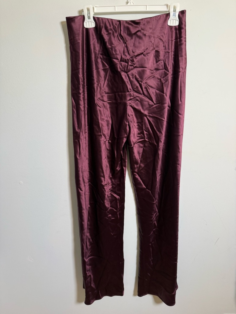 Cami NYC Bristol Satin Pants L Blackberry Minimalist Luxe Lounge Elevated NWT - Picture 2 of 9